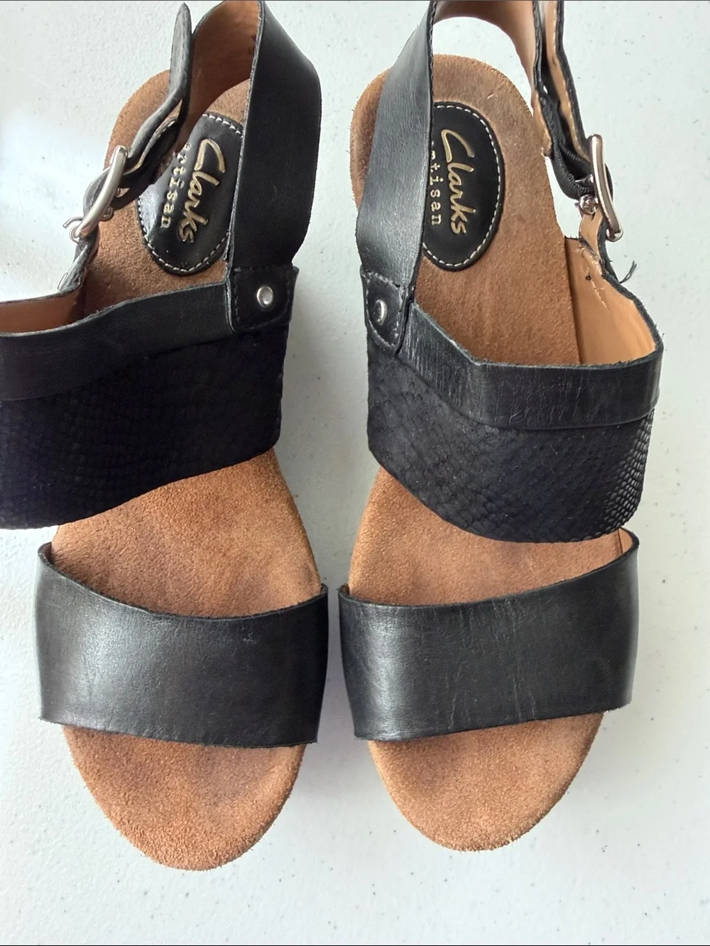 Clark’s Wedge Sandals with Adjustable Straps
